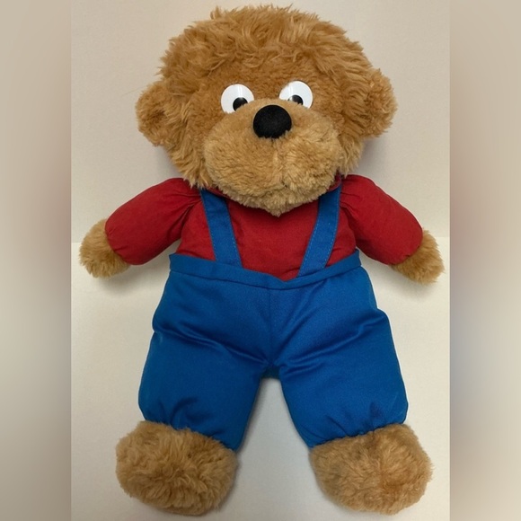 BERENSTAIN BEARS Other - BERENSTAIN BEARS- BROTHER BEAR with Red Shirt and Blue Overalls- Vintage